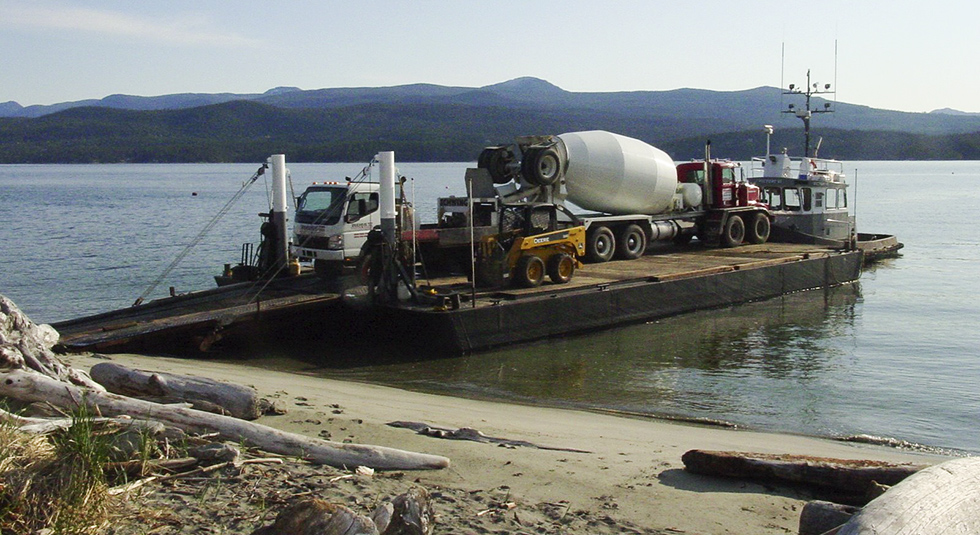 Construction Equipment Barging